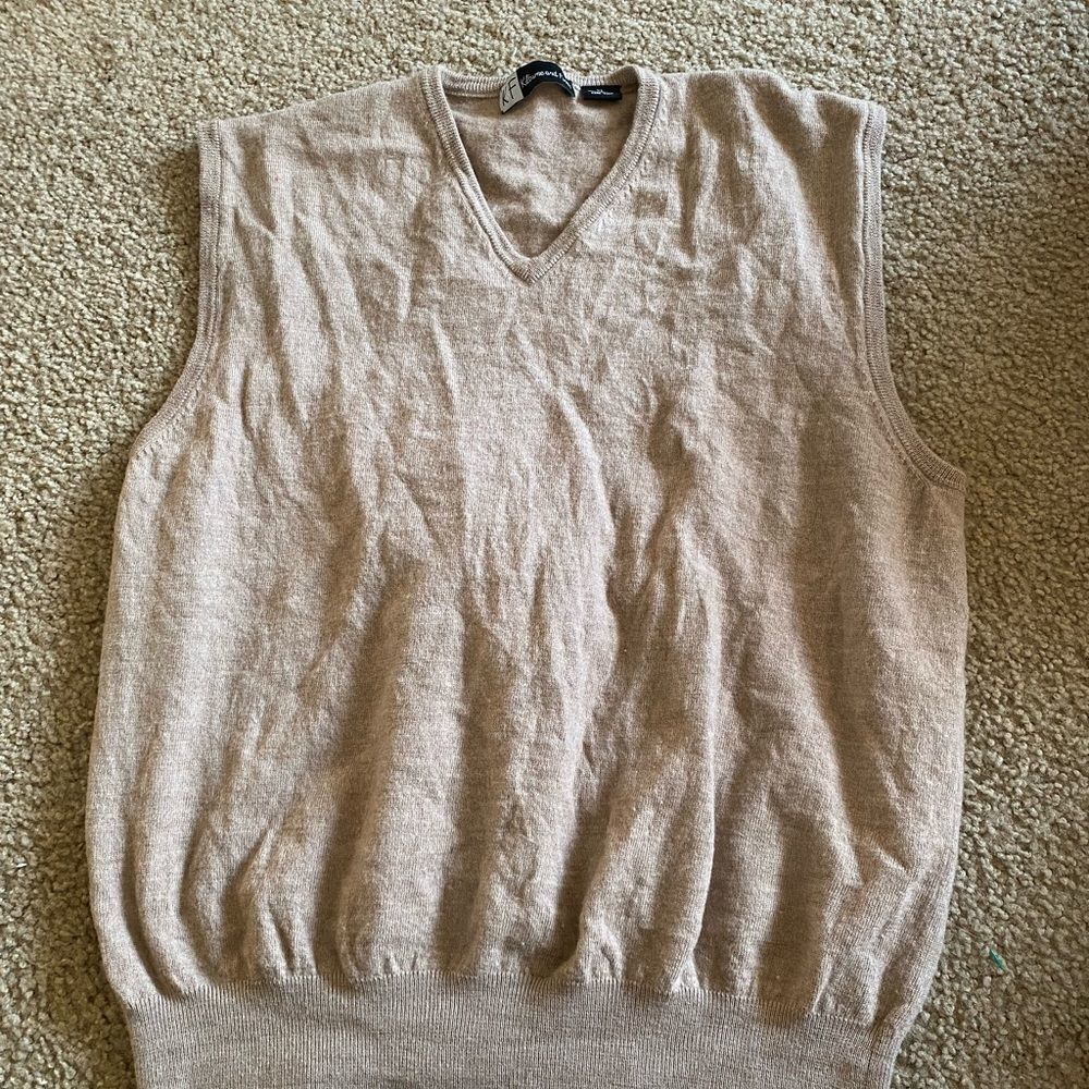 Mens Wool V-neck Sweater Vest